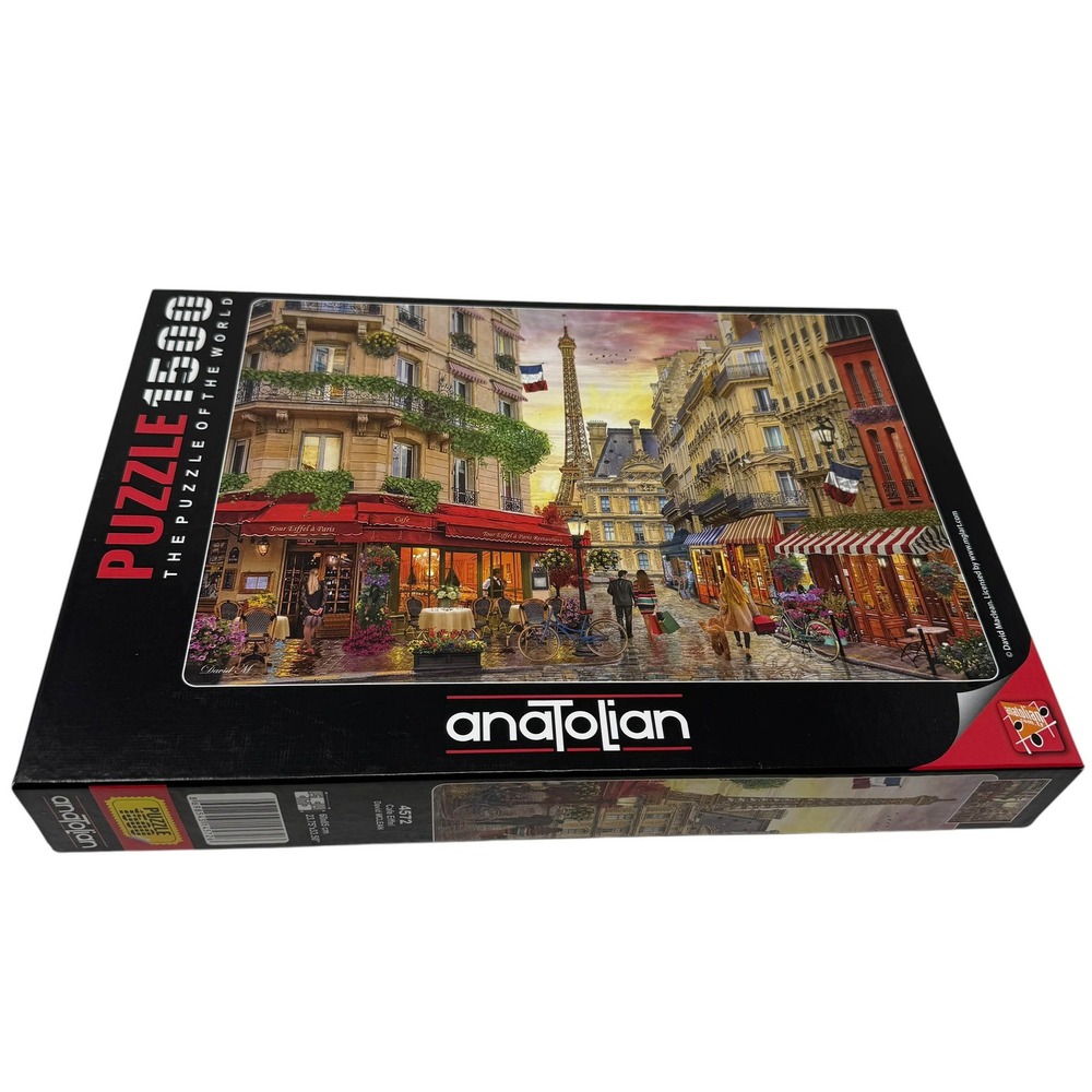 Anatolian 1500 Pc Puzzle Cafe Eiffel David McLean Paris 4572 Landscape UNCOUNTED